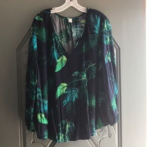 Palm Leaves Flowy Top
